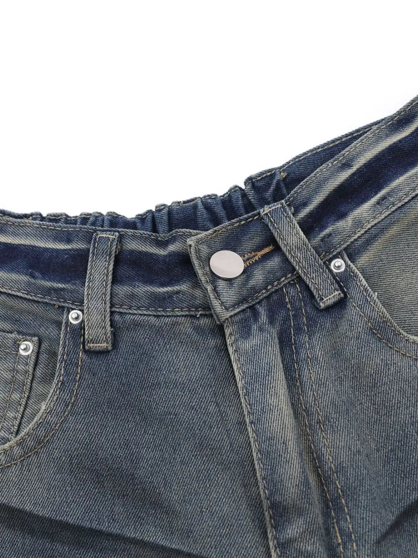 Men's Distressed Wide Leg Jeans