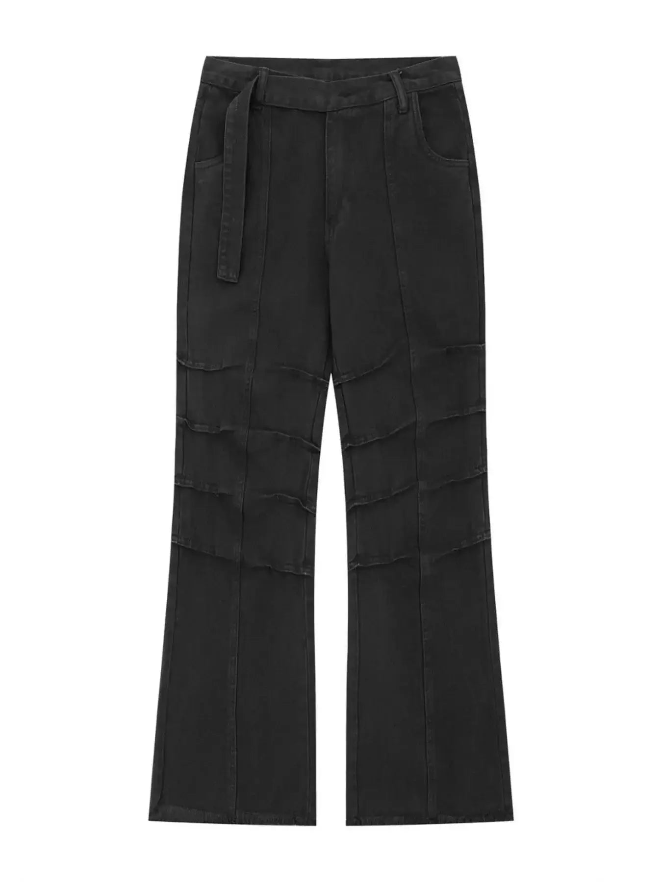 Men's High-Waist Paneled Flare Jeans