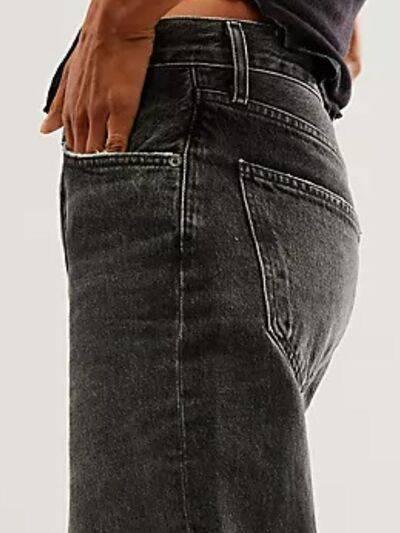 Cuffed Jeans with Pockets - Clothes For Her Online Store