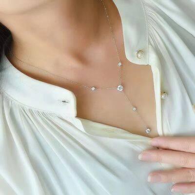 1.5 Carat Moissanite 925 Sterling Silver Necklace - Clothes For Her Online Store