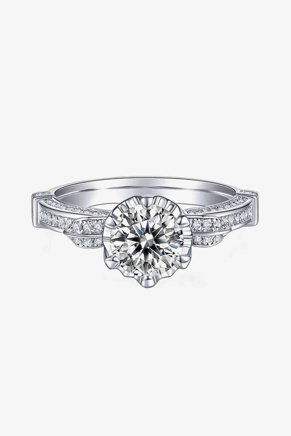 Adored 1 Carat Moissanite 925 Sterling Silver Ring - Clothes For Her Online Store