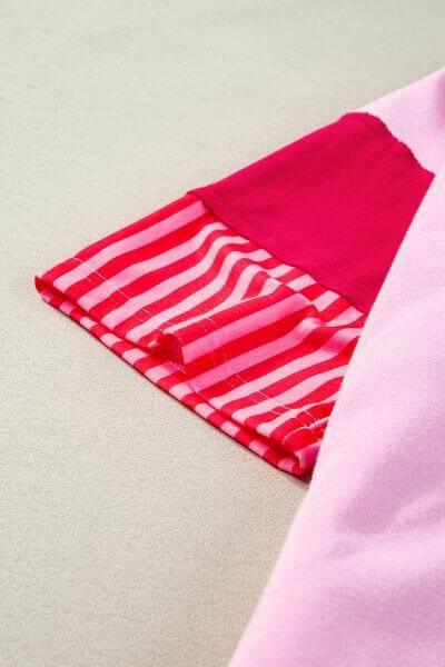 Color Block Johnny Collar Half Sleeve Dress - Clothes For Her Online Store