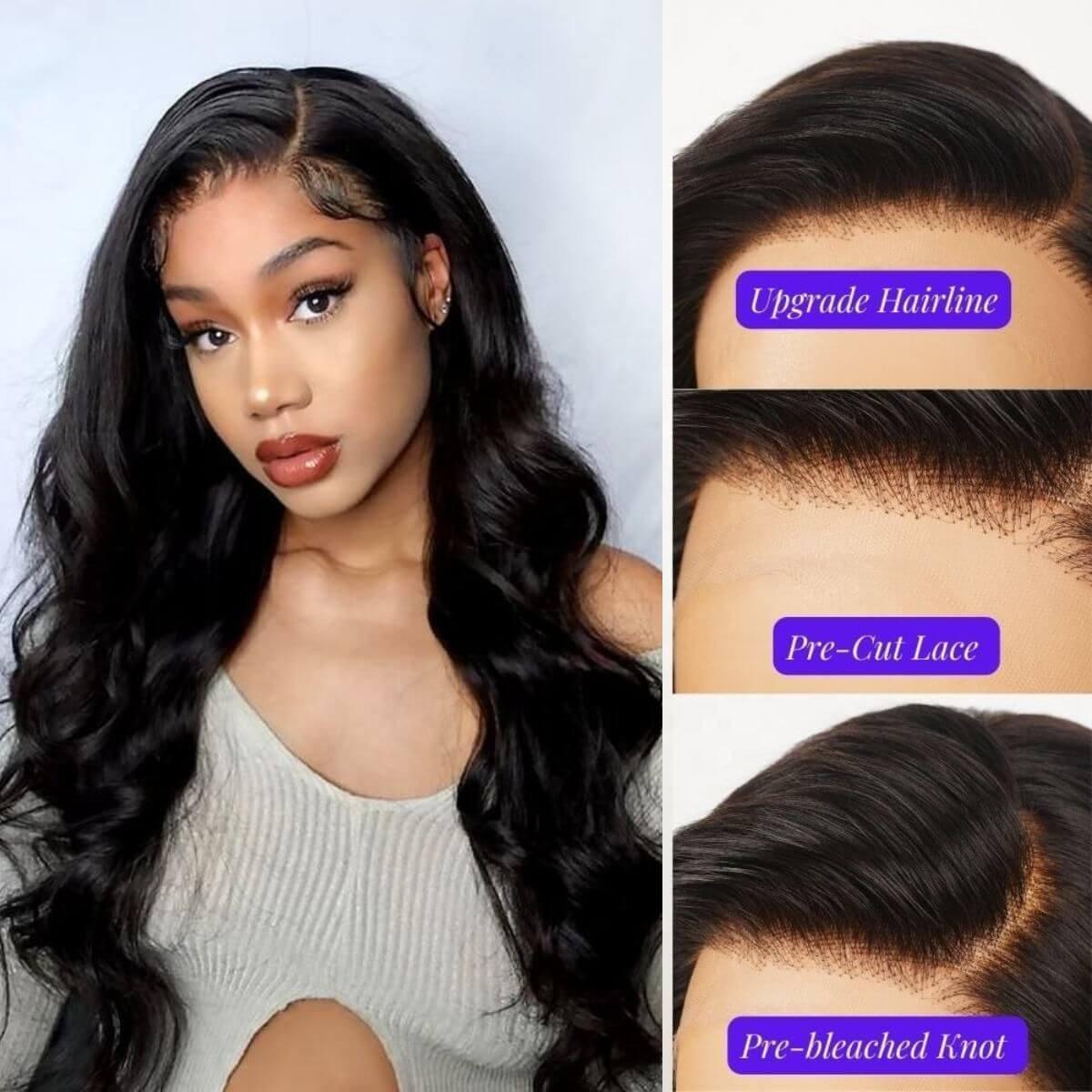 250% Density 13x4 Full Lace Human Hair Wigs With Curtain Bangs Hd Lace Front Wigs Glueless Curly Wigs Human Hair Lace Front - Clothes For Her Online Store