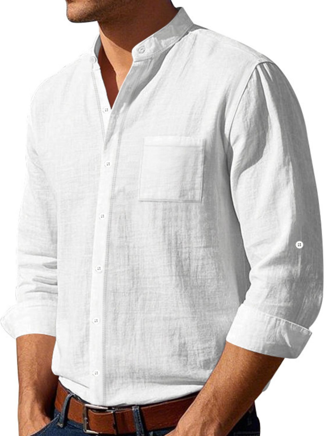 Men's Full Size Button Down Long Sleeve Shirt Plus Size - Clothes For Her Online Store