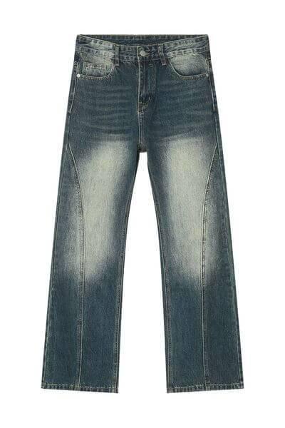 Decorative Seam Jeans with Pockets - Clothes For Her Online Store
