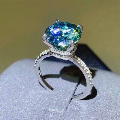 5 Carat Moissanite Zircon 925 Sterling Silver Ring - Clothes For Her Online Store