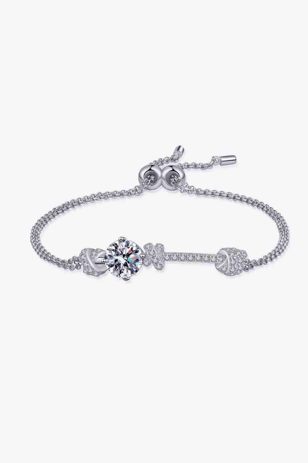 2 Carat Moissanite 925 Sterling Silver Bracelet - Clothes For Her Online Store