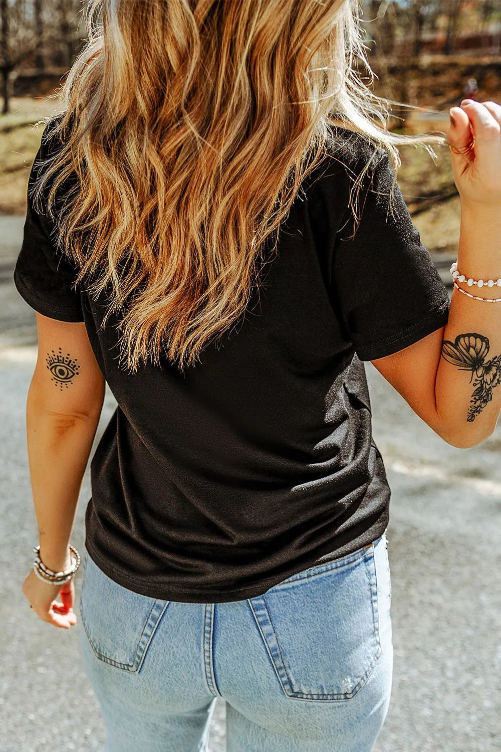 USA Round Neck Short Sleeve T-Shirt