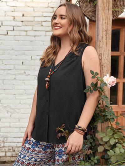 Plus Size V-Neck Tank - Clothes For Her Online Store