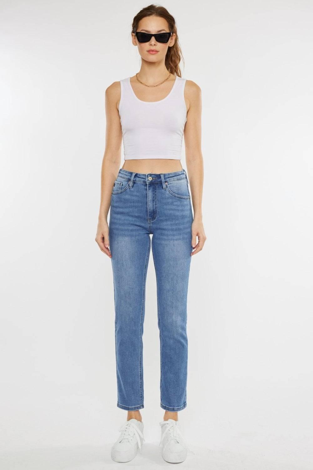 Kancan Full Size Cat's Whiskers High Waist Jeans - Clothes For Her Online Store