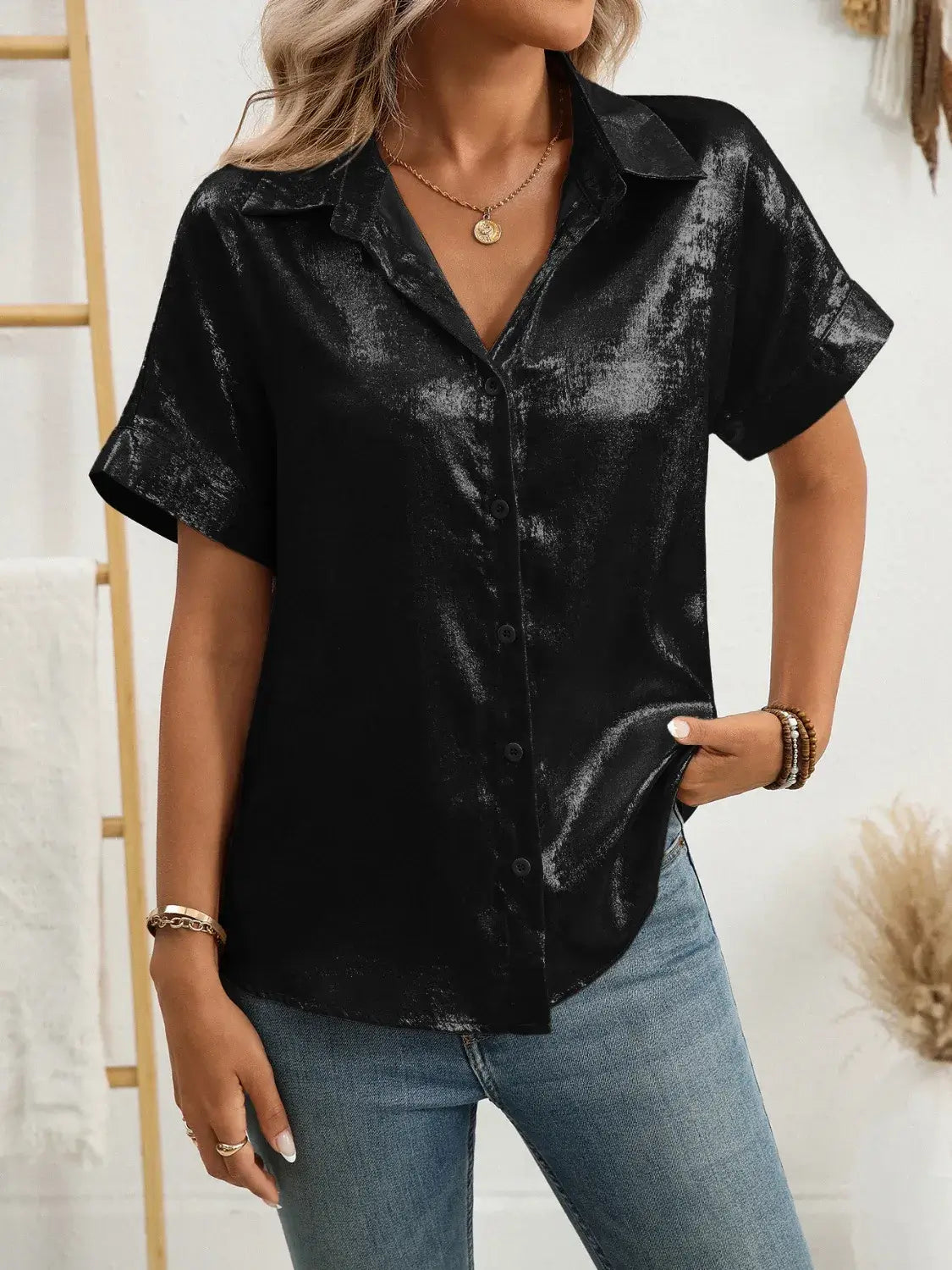 Button Up Short Sleeve Shirt