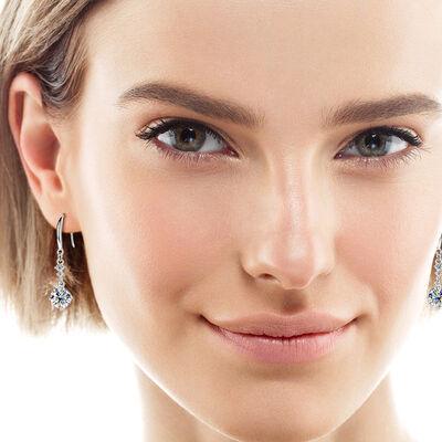 2 Carat Moissanite 925 Sterling Silver Earrings - Clothes For Her Online Store