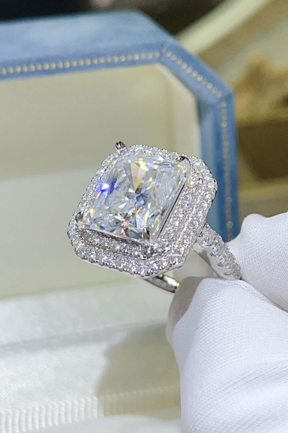2 Carat Moissanite 925 Sterling Silver Ring - Clothes For Her Online Store