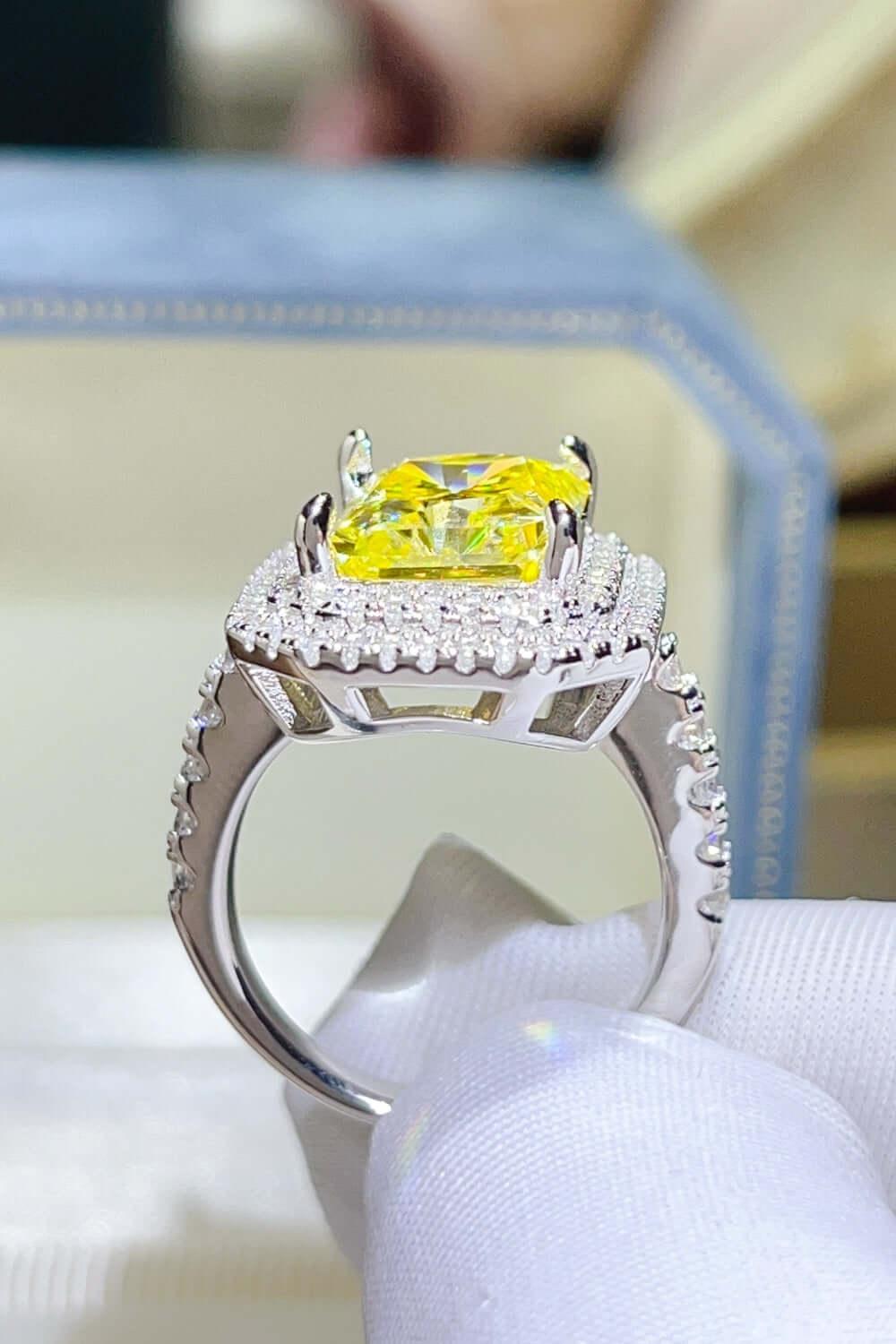 2 Carat Moissanite 925 Sterling Silver Ring - Clothes For Her Online Store