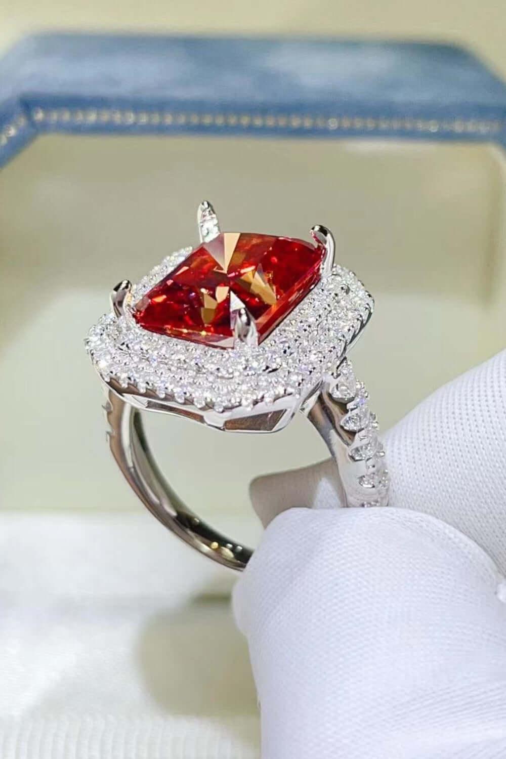 2 Carat Moissanite 925 Sterling Silver Ring - Clothes For Her Online Store