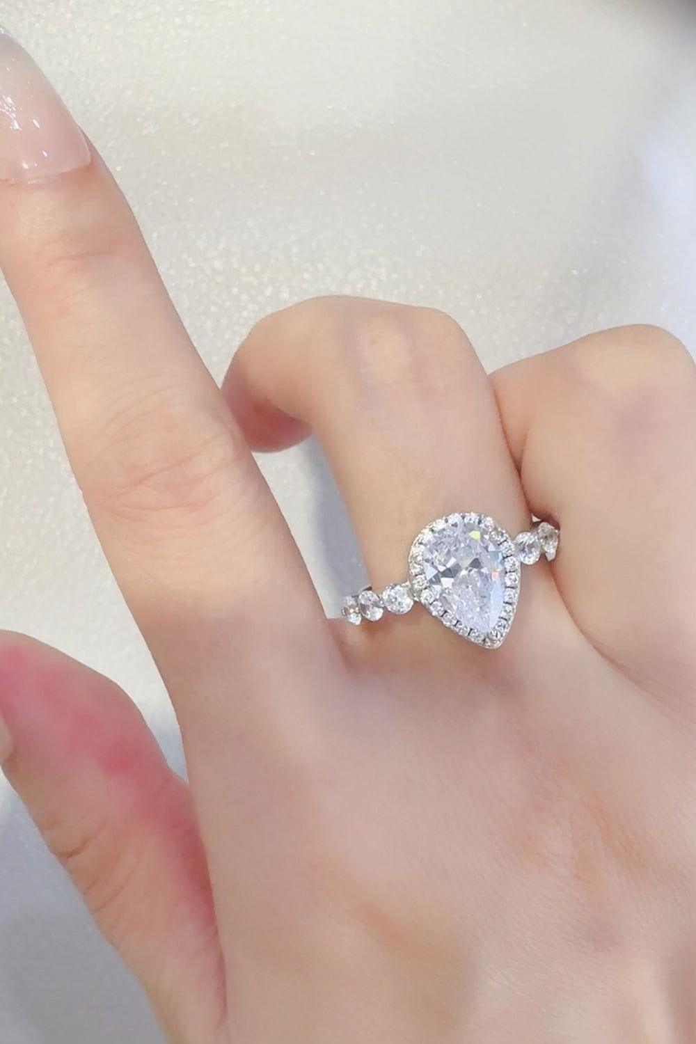 2 Carat Moissanite 925 Sterling Silver Ring - Clothes For Her Online Store