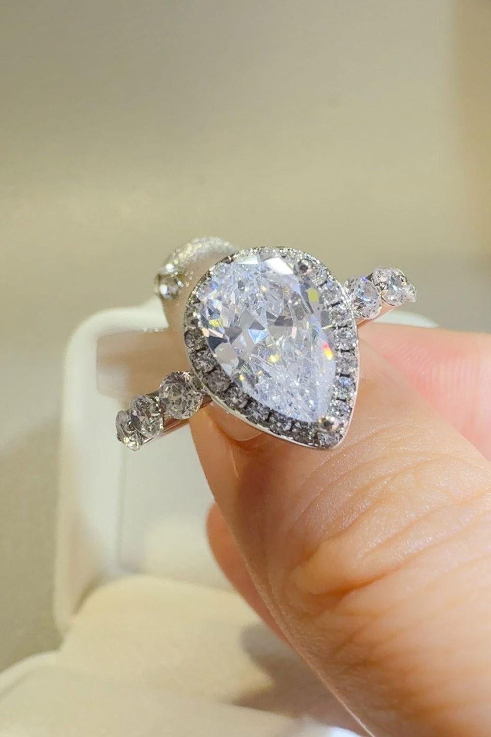 2 Carat Moissanite 925 Sterling Silver Ring - Clothes For Her Online Store