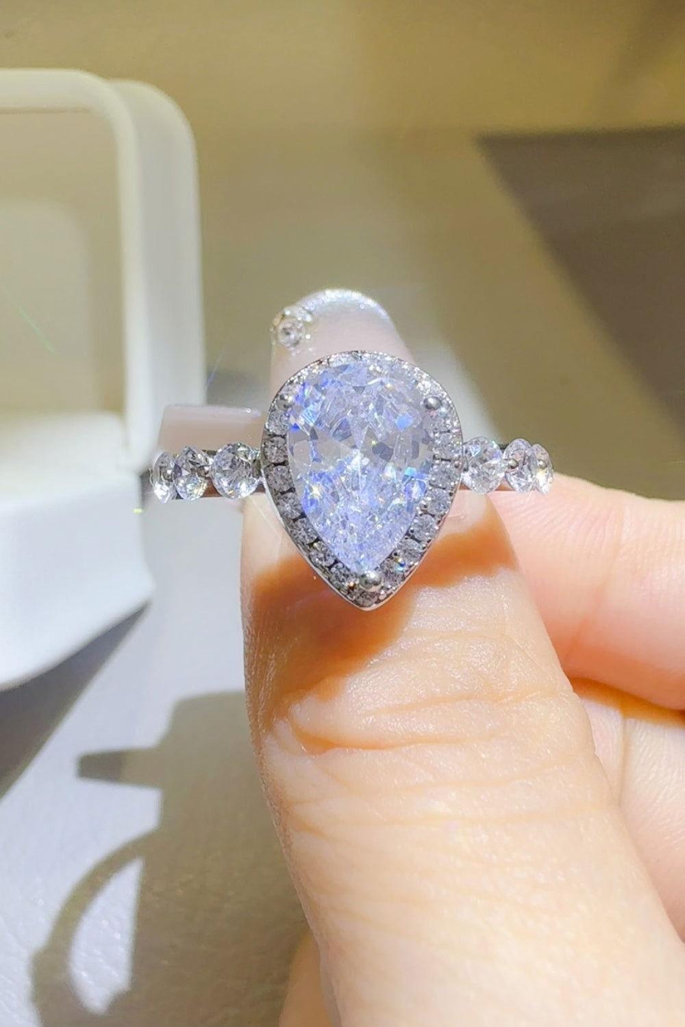 2 Carat Moissanite 925 Sterling Silver Ring - Clothes For Her Online Store