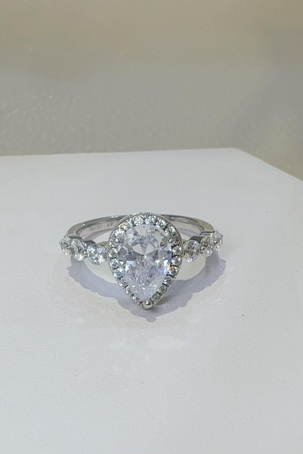 2 Carat Moissanite 925 Sterling Silver Ring - Clothes For Her Online Store