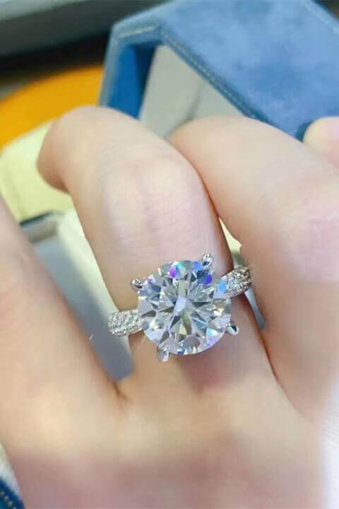 5 Carat Moissanite 925 Sterling Silver Ring - Clothes For Her Online Store