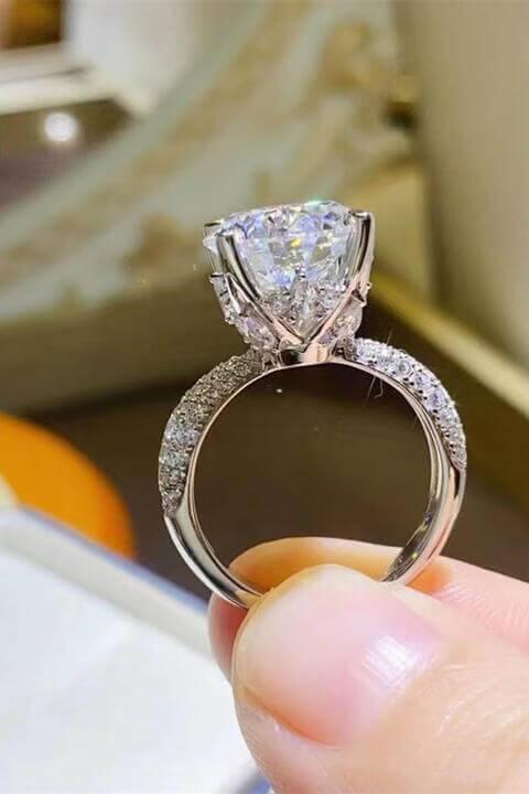 5 Carat Moissanite 925 Sterling Silver Ring - Clothes For Her Online Store