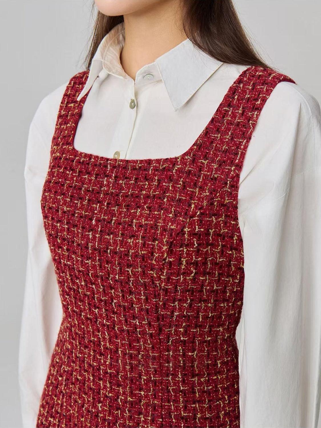 Square Neck Wide Strap Dress - Clothes For Her Online Store