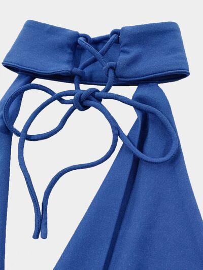 Backless Lace Up Back Sleeveless Maxi Dress - Clothes For Her Online Store