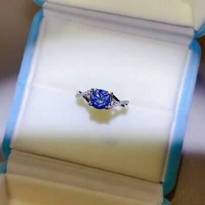 1 Carat Moissanite Crisscross 925 Sterling Silver Ring - Clothes For Her Online Store