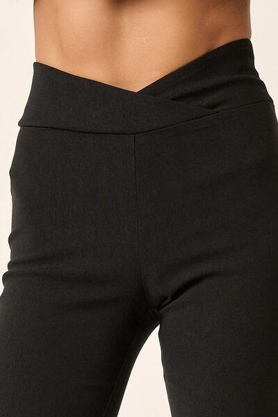 Mittoshop Surplice V Waist Flare Pants - Clothes For Her Online Store