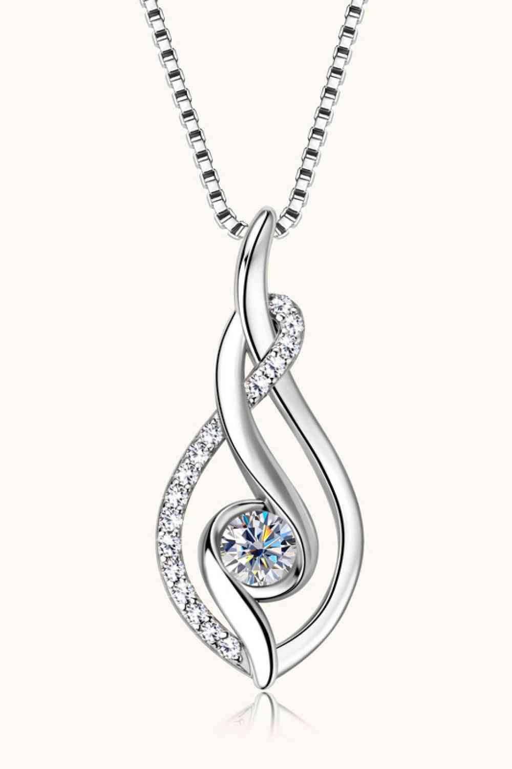 Moissanite 925 Sterling Silver Necklace - Clothes For Her Online Store
