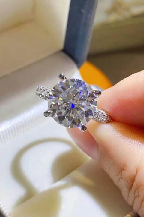 5 Carat Moissanite 925 Sterling Silver Ring - Clothes For Her Online Store