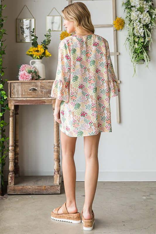 Heimish Full Size Multi Color Floral Open Cardigan Plus Size - Clothes For Her Online Store