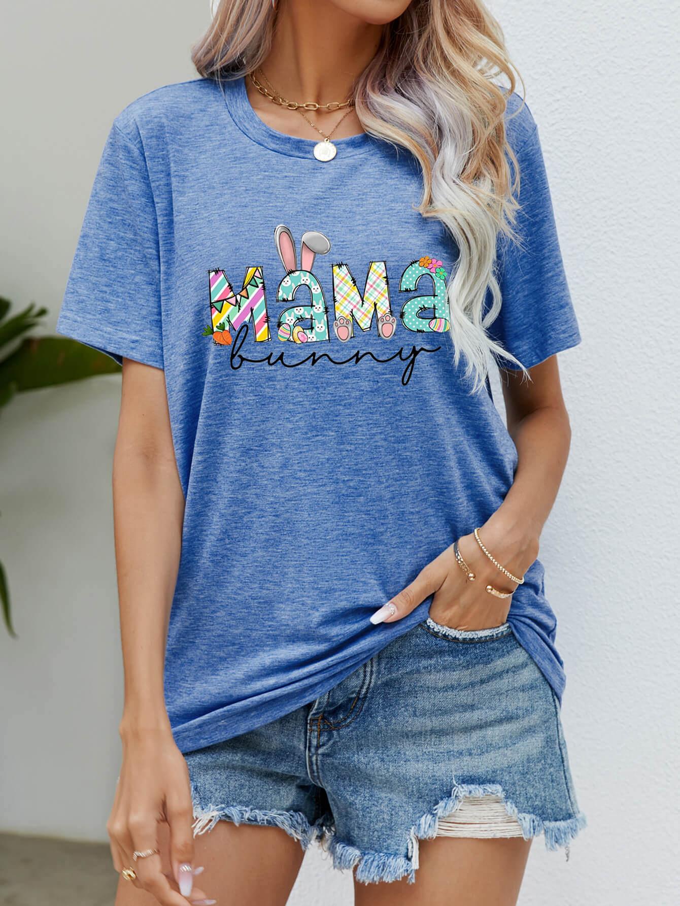 MAMA BUNNY Easter Graphic Tee - Clothes For Her Online Store