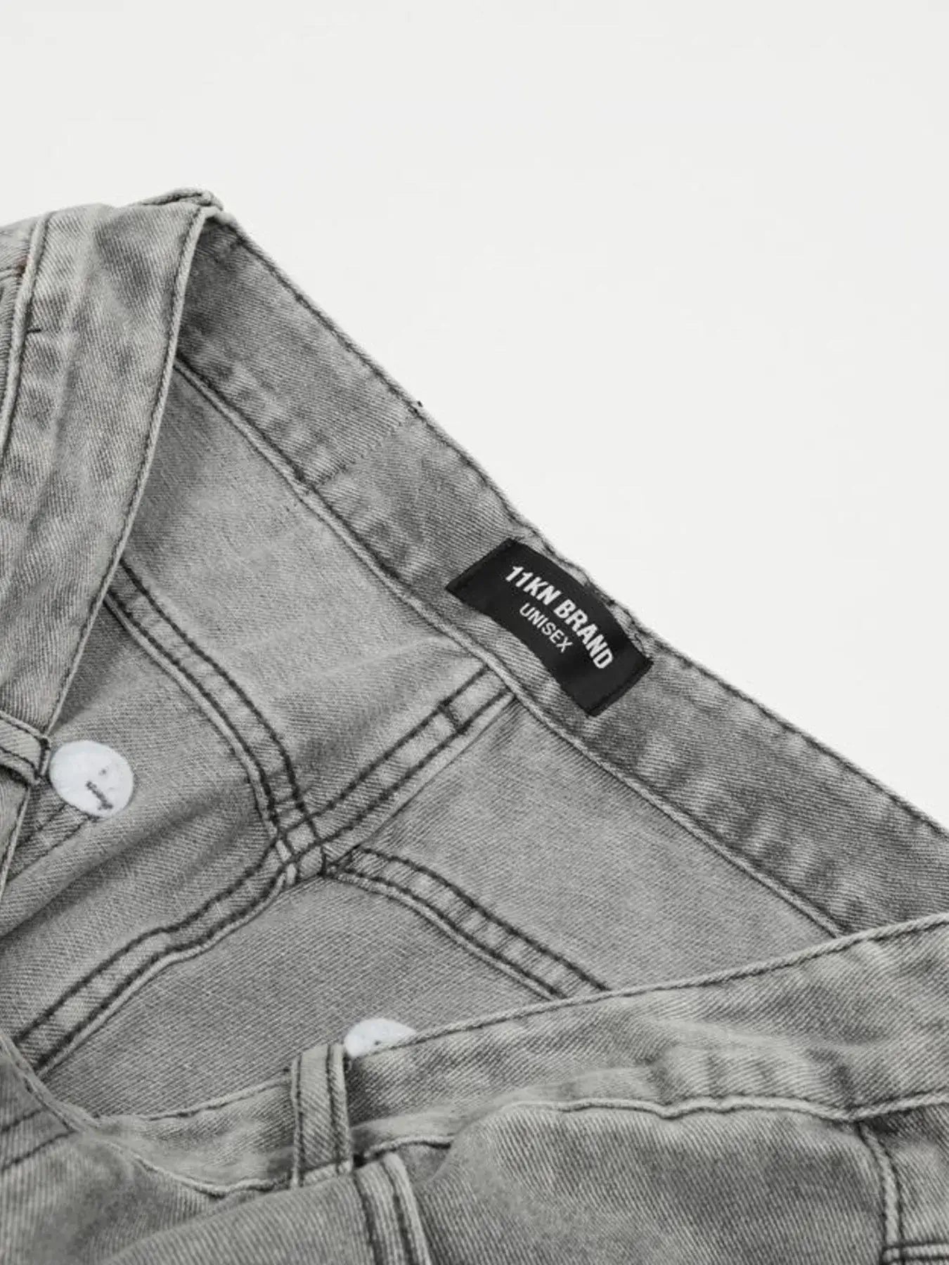 Men's High-Rise Wide Leg Washed Jeans
