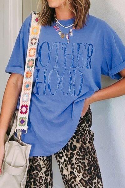 MOTHERHOOD Letter Graphic T-Shirt - Clothes For Her Online Store