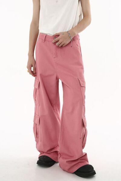 Wide Leg Cargo Jeans - Clothes For Her Online Store