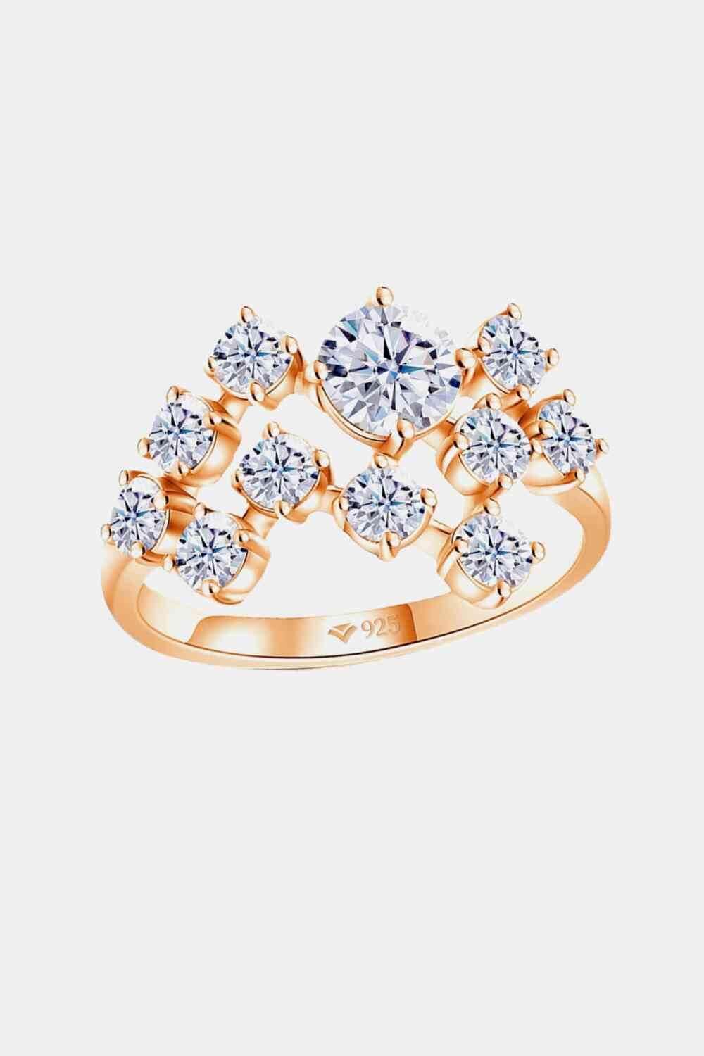 1.2 Carat Moissanite 925 Sterling Silver Ring - Clothes For Her Online Store