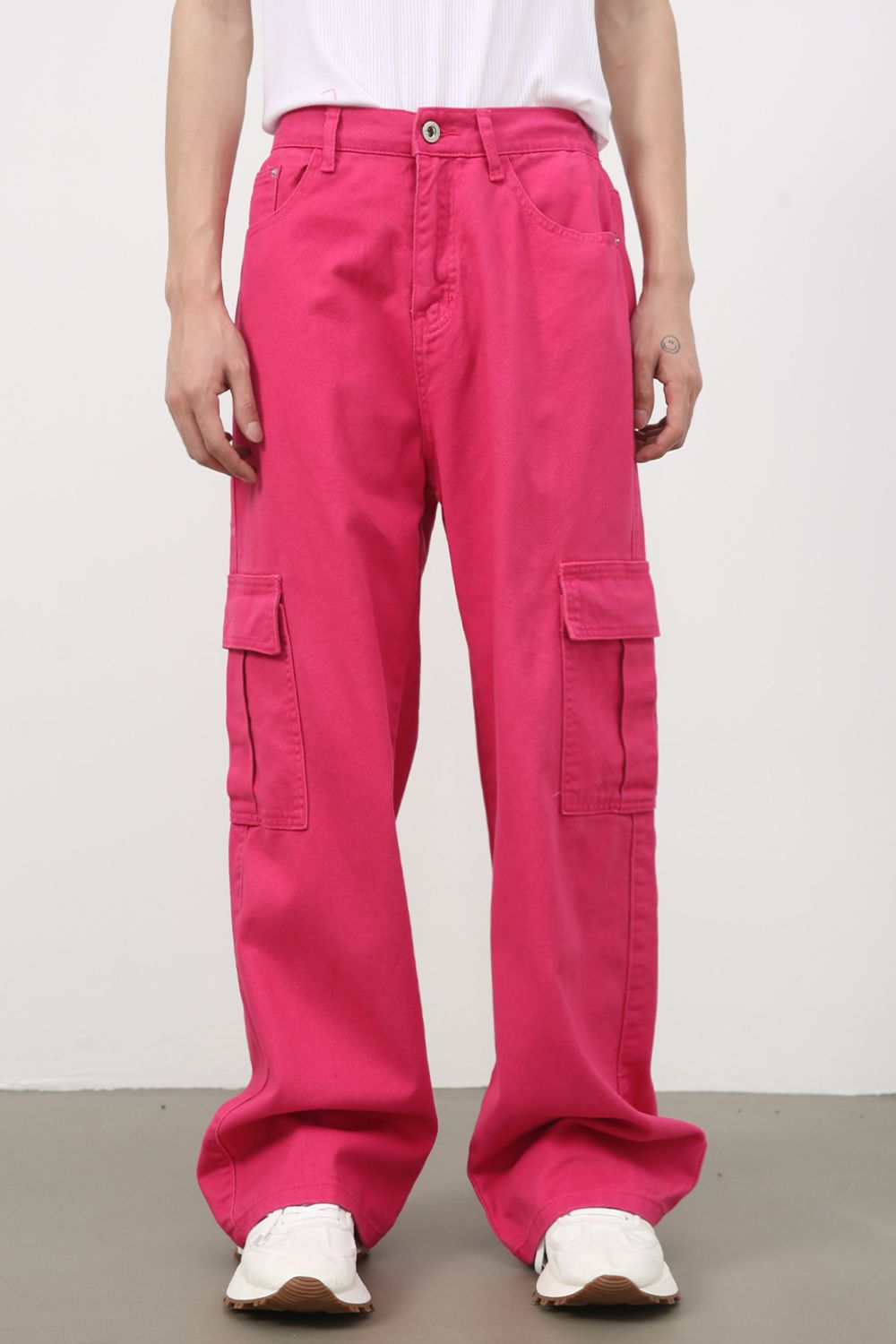 Men's Loose Jeans with Cargo Pockets - Clothes For Her Online Store