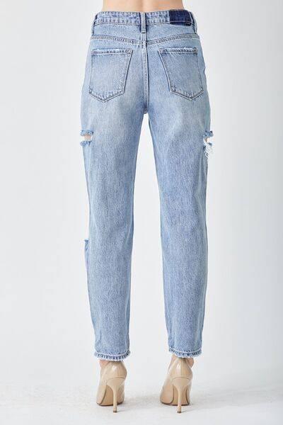RISEN Distressed Slim Cropped Jeans - Clothes For Her Online Store