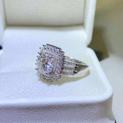 2 Carat Moissanite 925 Sterling Silver Ring - Clothes For Her Online Store