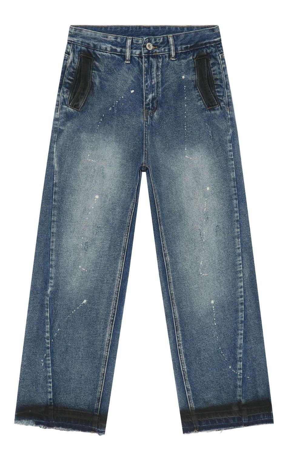 Men's Raw Hem Baggy Jeans - Clothes For Her Online Store