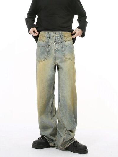 Men's Distressed Backward Jeans - Clothes For Her Online Store