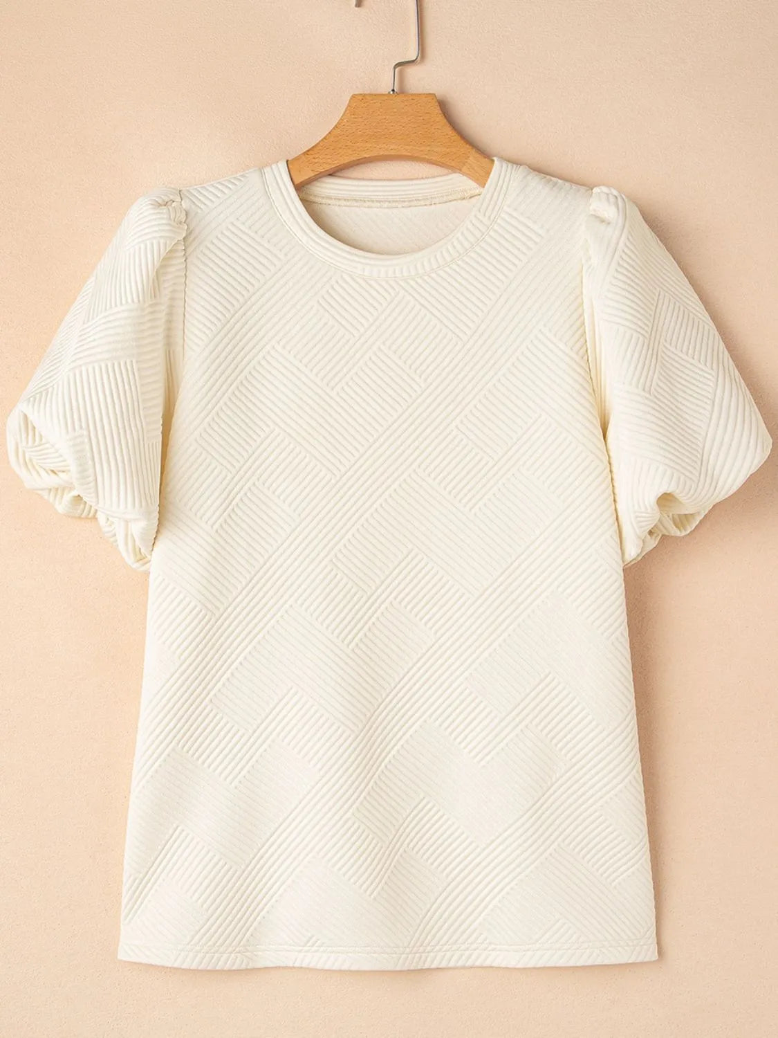 Textured Puff Sleeve T-Shirt