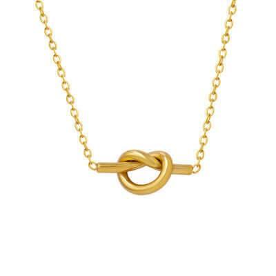 18K Gold-Plated Knotted Necklace - Clothes For Her Online Store