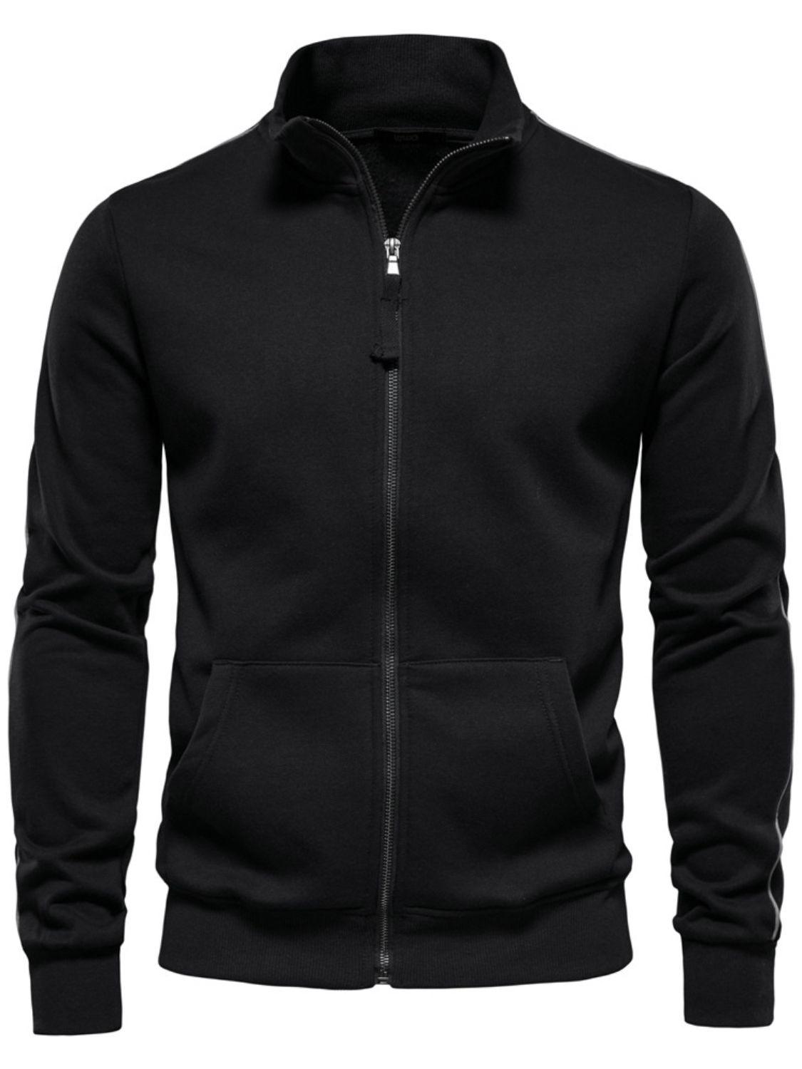 Men's Zip Up Long Sleeve Sweatshirt - Clothes For Her Online Store