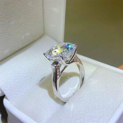 10 Carat Moissanite 925 Sterling Silver Ring - Clothes For Her Online Store