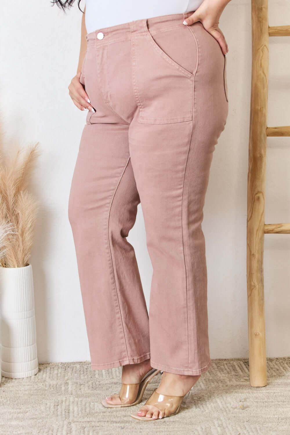 RISEN Full Size High Rise Ankle Flare Jeans - Clothes For Her Online Store