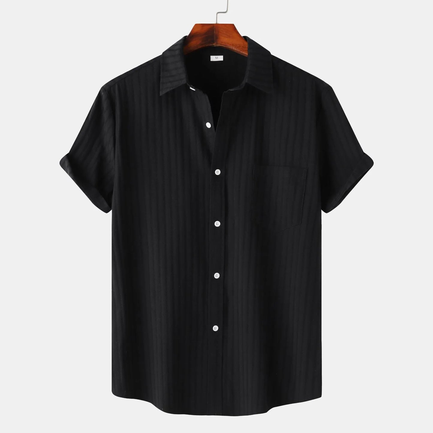 Men's Casual Short Sleeve Button Down Shirt