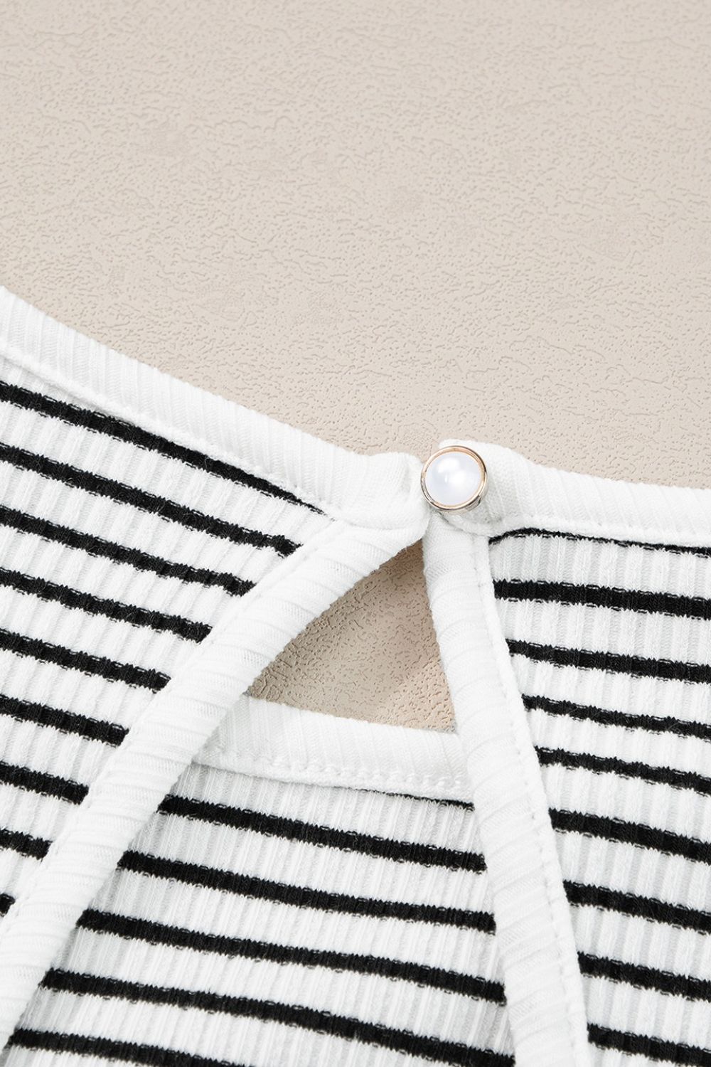 Striped Ribbed Round Neck Tank - Clothes For Her Online Store