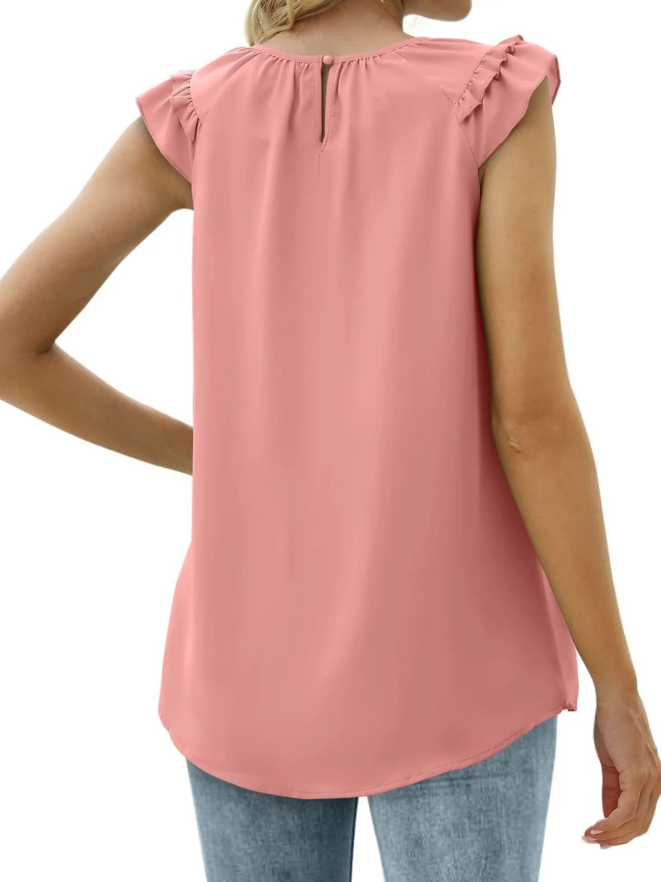 Ruffle Round Neck Blouse